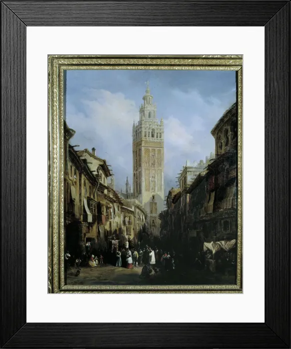 Framed Print : The Giralda of Seville, oil on canvas Framed Print : The Giralda of Seville, oil on canvas