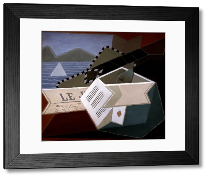 Framed Print : Guitar at sea, 1925, oil on canvas by Juan Gris Framed Print : Guitar at sea, 1925, oil on canvas by Juan Gris