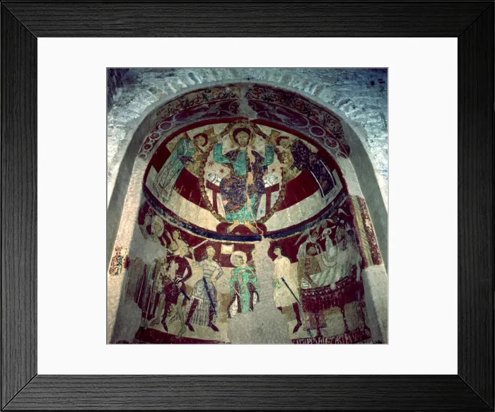 Framed Print : Paintings of the apse of the church of Santa Maria de Terrassa with Pantocrator Framed Print : Paintings of the apse of the church of Santa Maria de Terrassa with Pantocrator