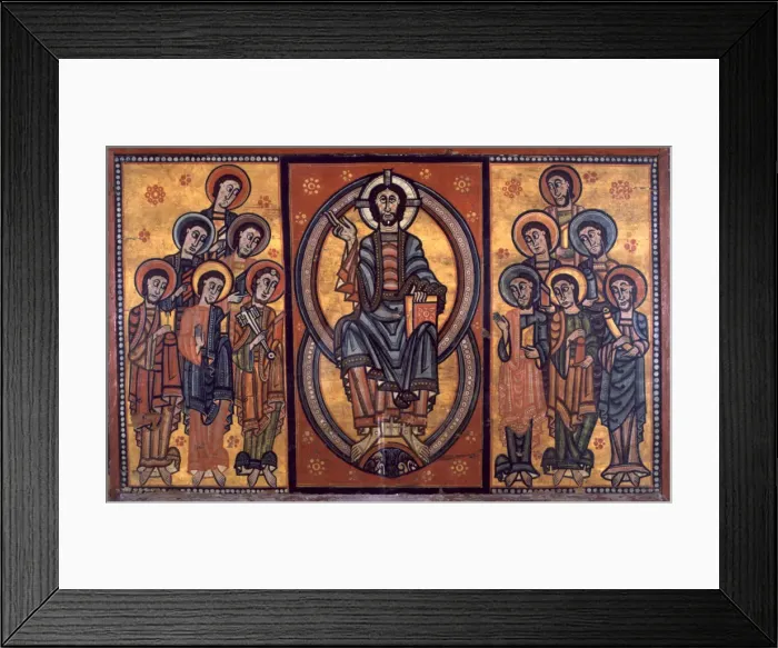 Framed Print : Front of the Apostolate, from the Diocese of La Seu d Urgell. Represents Christ and the apostles Framed Print : Front of the Apostolate, from the Diocese of La Seu d Urgell. Represents Christ and the apostles
