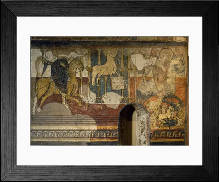 Framed Print : Scenes of the Apocalypse, murals in the side of the nave, Polinya 1122 Framed Print : Scenes of the Apocalypse, murals in the side of the nave, Polinya 1122