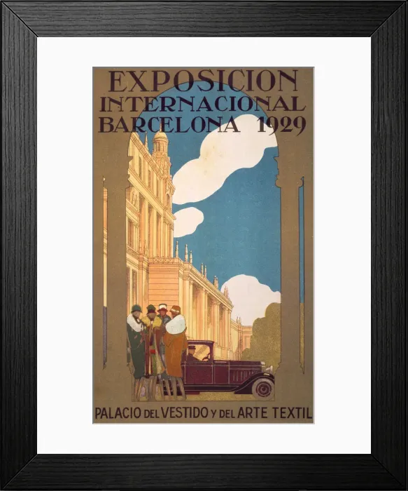Framed Print : Brochure advertising the International Exhibition in Barcelona, 1929, Palace of Garments Framed Print : Brochure advertising the International Exhibition in Barcelona, 1929, Palace of Garments