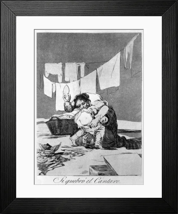 Framed Print : Los Caprichos, series of etchings by Francisco de Goya (1746-1828), plate 25: Si Framed Print : Los Caprichos, series of etchings by Francisco de Goya (1746-1828), plate 25: Si