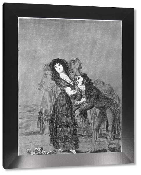 Los Caprichos, series of etchings by Francisco de Goya (1746-1828), plate 27: ¿Quien