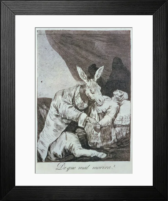 Framed Print : Los Caprichos, series of etchings by Francisco de Goya (1746-1828), plate 40: ¿De Framed Print : Los Caprichos, series of etchings by Francisco de Goya (1746-1828), plate 40: ¿De