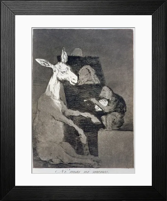 Framed Print : Los Caprichos, series of etchings by Francisco de Goya (1746-1828), plate 41: Ni Framed Print : Los Caprichos, series of etchings by Francisco de Goya (1746-1828), plate 41: Ni