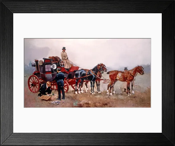 Framed Print : Country Day, oil on canvas by Josep Cusachs Framed Print : Country Day, oil on canvas by Josep Cusachs