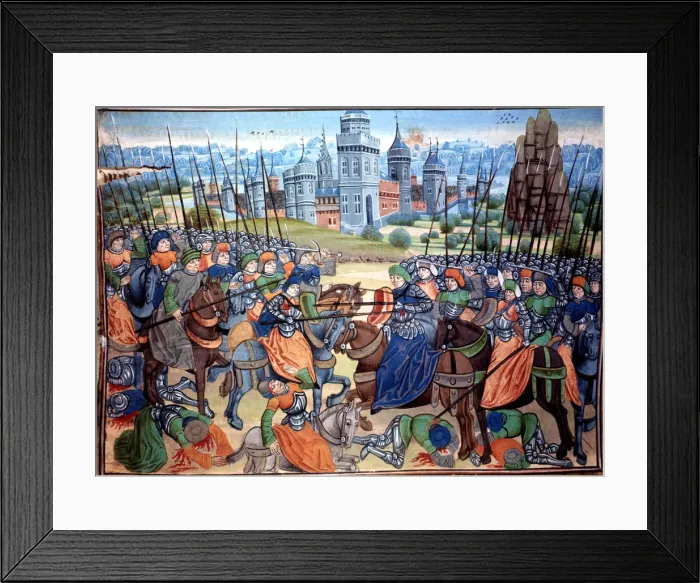 Framed Print : Battle of the Crusaders and pagan troops near the city of Aleppo Framed Print : Battle of the Crusaders and pagan troops near the city of Aleppo