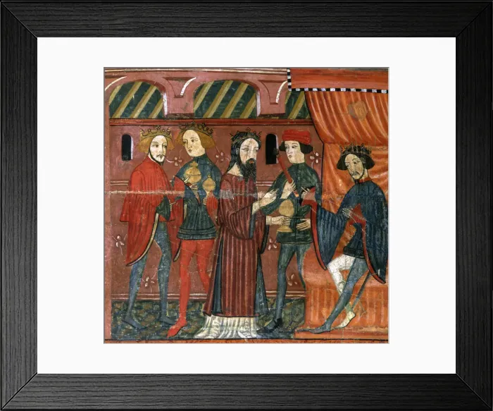 Framed Print : The Magi before Herod, detail of the work The Frontal of the Mother of God, tempera Framed Print : The Magi before Herod, detail of the work The Frontal of the Mother of God, tempera