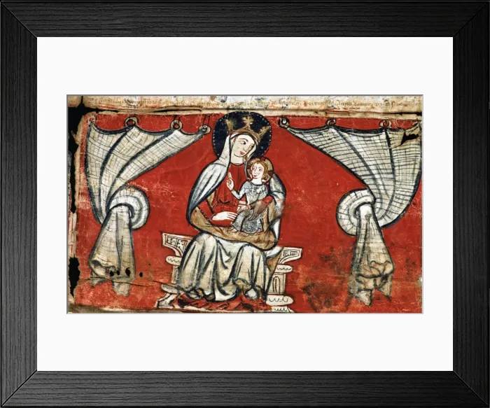 Framed Print : Granting of indulgences to the Virgin of the Rodona of Vic, color illustration Framed Print : Granting of indulgences to the Virgin of the Rodona of Vic, color illustration