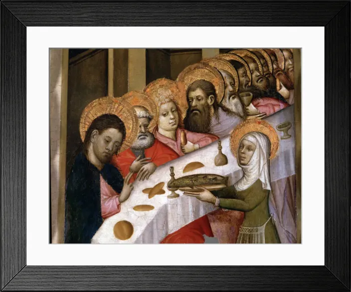 Framed Print : Altarpiece of St. Mary Magdalene, detail, colored painting in tempera on wood Framed Print : Altarpiece of St. Mary Magdalene, detail, colored painting in tempera on wood