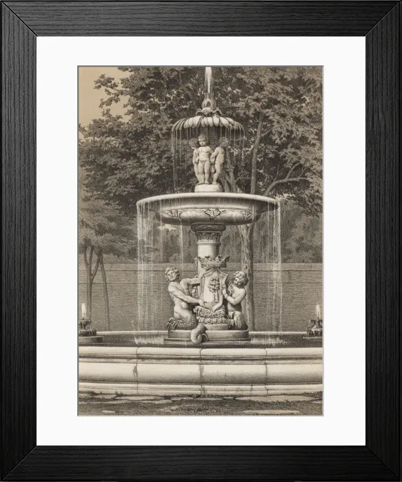 Framed Print : Artichoke Fountain, located in the Retiro Gardens, Madrid, designed in 1776 by ??King Framed Print : Artichoke Fountain, located in the Retiro Gardens, Madrid, designed in 1776 by ??King