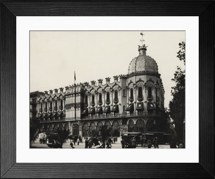 Framed Print : Facade of the modernist building Hotel-Restaurant of the Grand Hotel Colon Framed Print : Facade of the modernist building Hotel-Restaurant of the Grand Hotel Colon