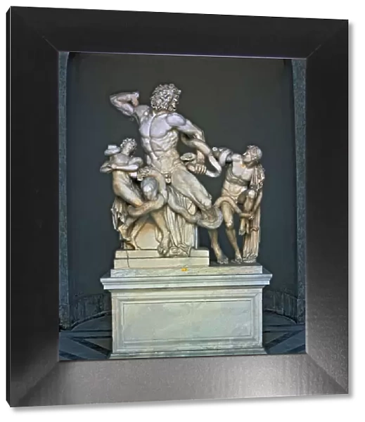 Laocoon. Sculptural group representing the Trojan priest and his two sons strangled by snakes