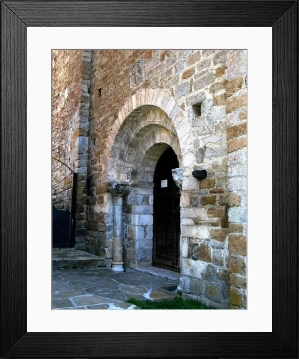 Framed Print : West Portal of the church of Santa Maria in Cap d Aran Tredos, the portal has Framed Print : West Portal of the church of Santa Maria in Cap d Aran Tredos, the portal has
