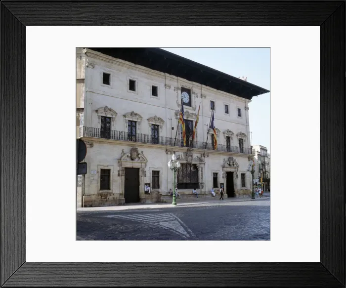 Framed Print : Facade of the City Hall of Palma de Mallorca Framed Print : Facade of the City Hall of Palma de Mallorca