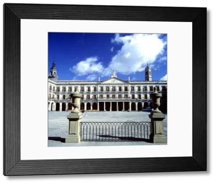 Framed Print : New Square and City Hall of Vitoria, portico area designed by Justo de Olaguibel Framed Print : New Square and City Hall of Vitoria, portico area designed by Justo de Olaguibel