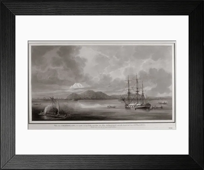 Framed Print : Malaspina Expedition, drawing of the river of Manila Framed Print : Malaspina Expedition, drawing of the river of Manila