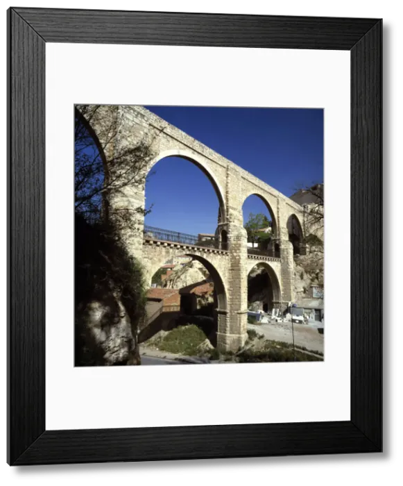 Framed Print : Teruel, aqueduct of the arches, begun in 1537 by Quinto Pierres Vedel Framed Print : Teruel, aqueduct of the arches, begun in 1537 by Quinto Pierres Vedel