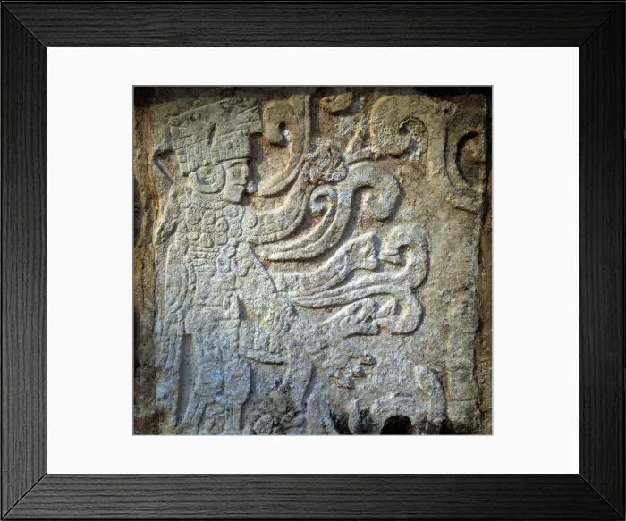 Framed Print : Detail of sculptural reliefs in buildings of the ancient city of Monte Alban Framed Print : Detail of sculptural reliefs in buildings of the ancient city of Monte Alban