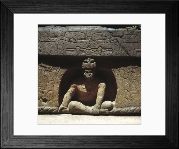 Framed Print : Altar from the Olmec culture in Villahermosa