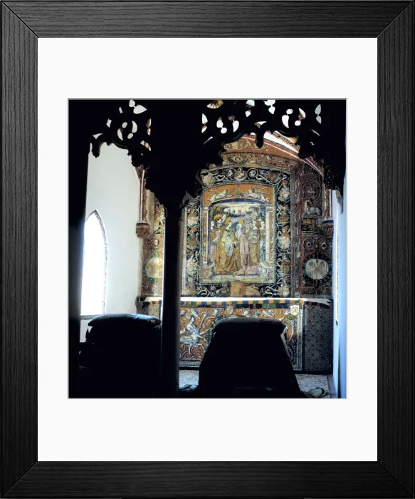 Framed Print : Inside the Alcazar of Seville, oratory of the Catholic Monarchs with a beautiful Framed Print : Inside the Alcazar of Seville, oratory of the Catholic Monarchs with a beautiful