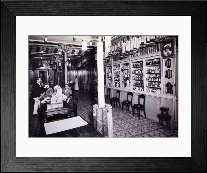 Framed Print : Interior of a toy store, carpets and cleaning objects located in 18 Puertaferrisa street Framed Print : Interior of a toy store, carpets and cleaning objects located in 18 Puertaferrisa street