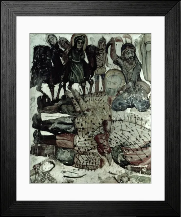 Framed Print : The enemy executes the prisoner in the presence of Imam imprisoned and chained to Framed Print : The enemy executes the prisoner in the presence of Imam imprisoned and chained to