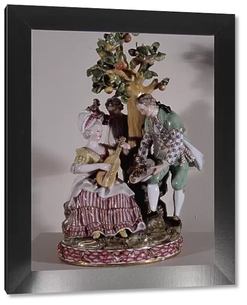 Group at the foot of an apple tree, Meissen porcelain, in this German city there s