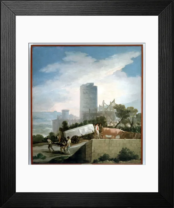 Framed Print : Driving an ashlar, oil on canvas Framed Print : Driving an ashlar, oil on canvas