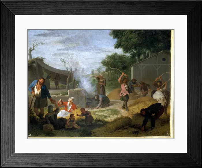 Framed Print : The threshing floor, oil on canvas Framed Print : The threshing floor, oil on canvas