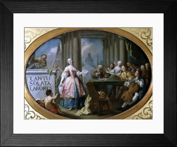Framed Print : Allegory of singing, oil on canvas by Nicolas Valeta Framed Print : Allegory of singing, oil on canvas by Nicolas Valeta
