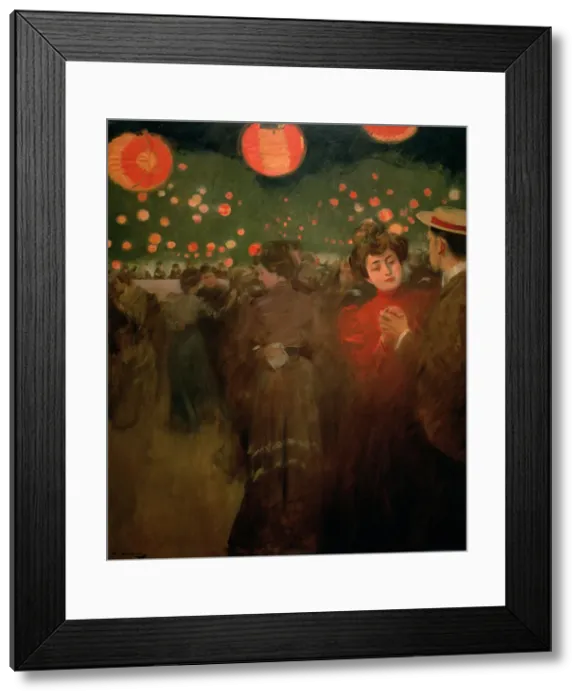 Framed Print : The Open-air dance, oil by Ramon Casas 1901-1902 Framed Print : The Open-air dance, oil by Ramon Casas 1901-1902