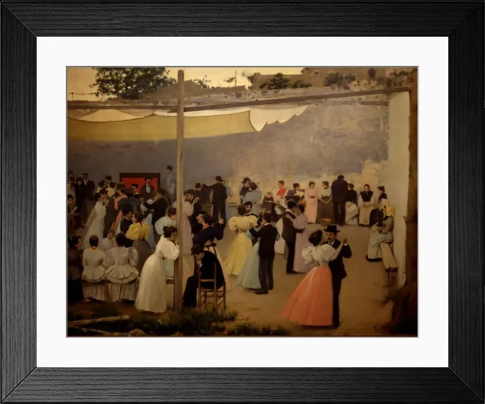 Framed Print : Evening Dance, Oil, 1896 by Ramon Casas Framed Print : Evening Dance, Oil, 1896 by Ramon Casas