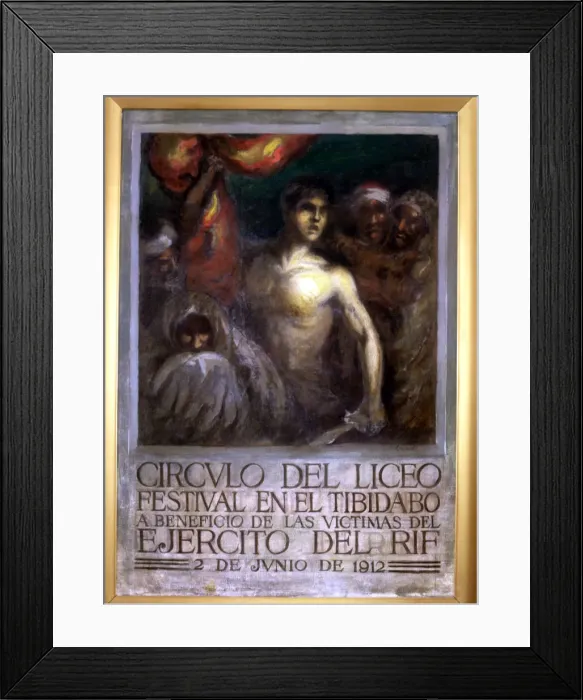 Framed Print : Poster advertising the Festival to benefit victims of the RIF, 1912, by Ricart Canals Framed Print : Poster advertising the Festival to benefit victims of the RIF, 1912, by Ricart Canals