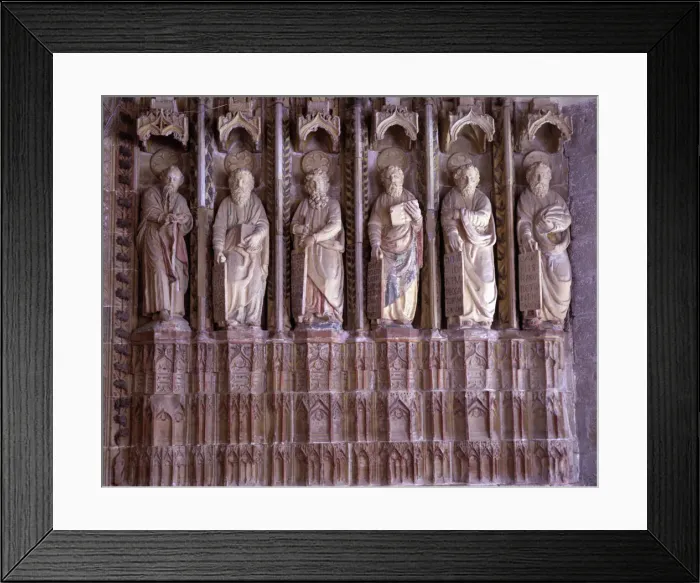 Framed Print : Group of Apostles in the jambs of the doorway of the Church of Santa Maria la Real of Deva Framed Print : Group of Apostles in the jambs of the doorway of the Church of Santa Maria la Real of Deva