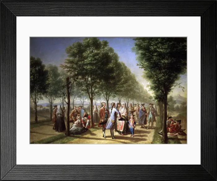 Framed Print : Paseo de las Delicias in Madrid, 1785 Francisco Bayeu Framed Print : Paseo de las Delicias in Madrid, 1785 Francisco Bayeu