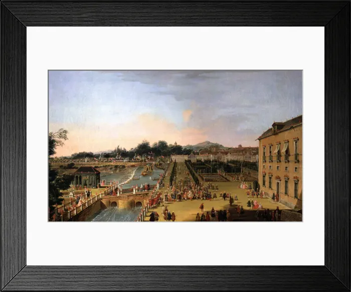 Framed Print : Ferdinand VI and Barbara of Braganza in the gardens of Aranjuez, 1756, oil Painting