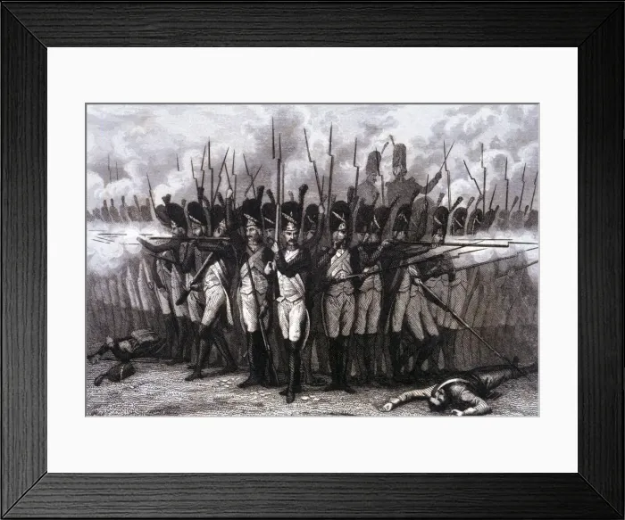 Framed Print : War of Independence, the French infantry at the Battle of Bailen forming to defend Framed Print : War of Independence, the French infantry at the Battle of Bailen forming to defend