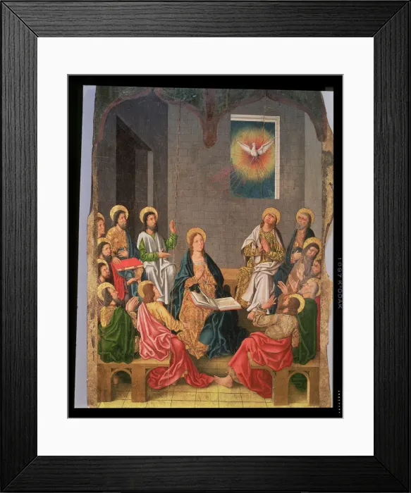 Framed Print : Pentecost, oil on panel, altarpiece of the Fernando Gallego workshop Framed Print : Pentecost, oil on panel, altarpiece of the Fernando Gallego workshop
