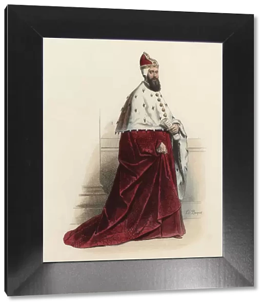 Duke of Venice, in the modern age, color engraving 1870