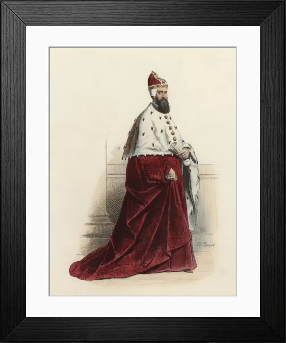 Framed Print : Duke of Venice, in the modern age, color engraving 1870 Framed Print : Duke of Venice, in the modern age, color engraving 1870