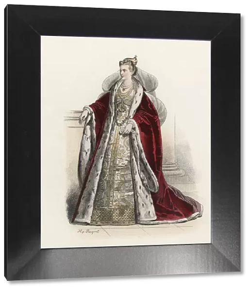 Grand Duchess of Venice, in the modern age, color engraving 1870