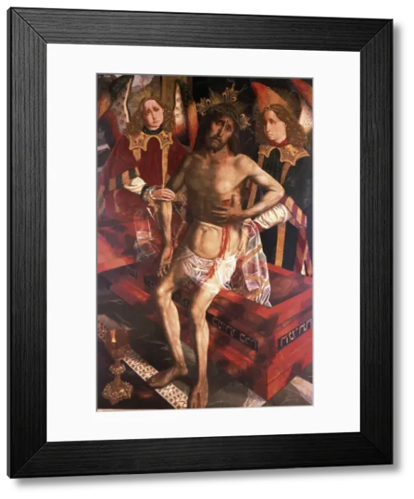 : Christ of Piety, oil Painting by Bartolome Bermejo : Christ of Piety, oil Painting by Bartolome Bermejo