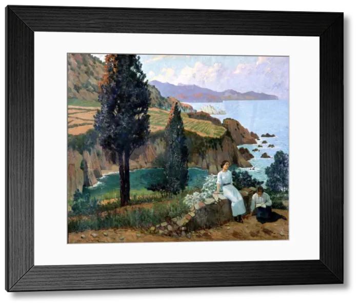 Framed Print : Sunset oil by Joan Llimona Framed Print : Sunset oil by Joan Llimona