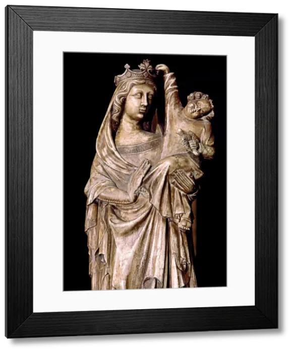 Framed Print : Madonna with Child, Gothic, 14th century Framed Print : Madonna with Child, Gothic, 14th century