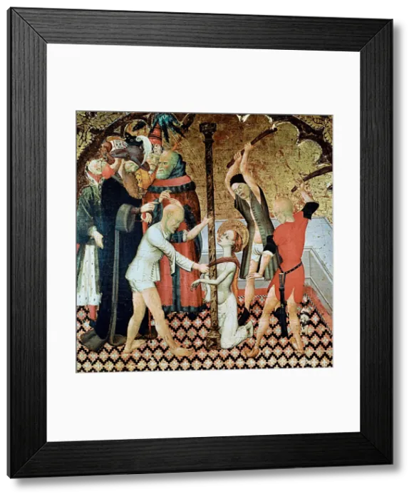 Framed Print : Flagellation of Saint Eulalia, board by Bernat Martorell Framed Print : Flagellation of Saint Eulalia, board by Bernat Martorell