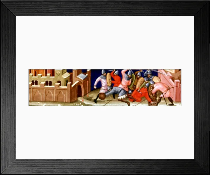 Framed Print : Miniature in Codex Justinian Institutiones Feodorum et Alia, illuminated manuscript, c Framed Print : Miniature in Codex Justinian Institutiones Feodorum et Alia, illuminated manuscript, c