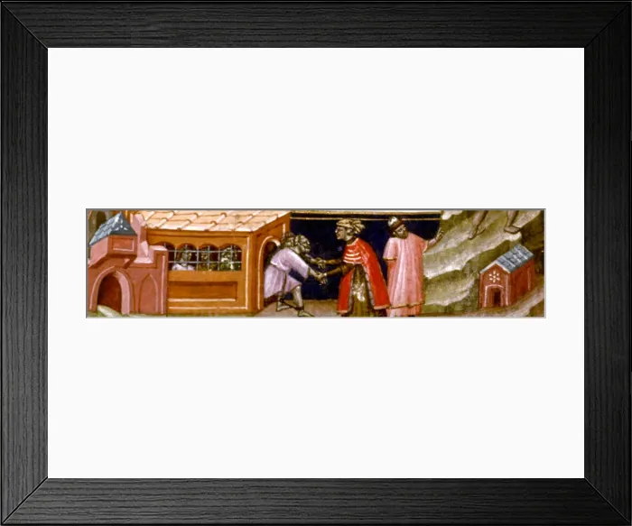 Framed Print : Miniature in Codex Justinian Institutiones Feodorum et Alia, illuminated manuscript, c Framed Print : Miniature in Codex Justinian Institutiones Feodorum et Alia, illuminated manuscript, c