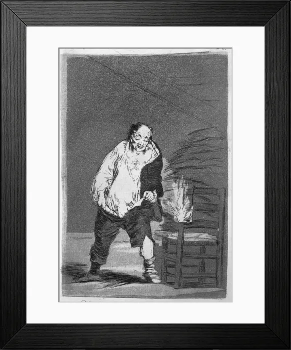 Framed Print : Los Caprichos, series of etchings by Francisco de Goya (1746-1828), plate 18: Y Framed Print : Los Caprichos, series of etchings by Francisco de Goya (1746-1828), plate 18: Y